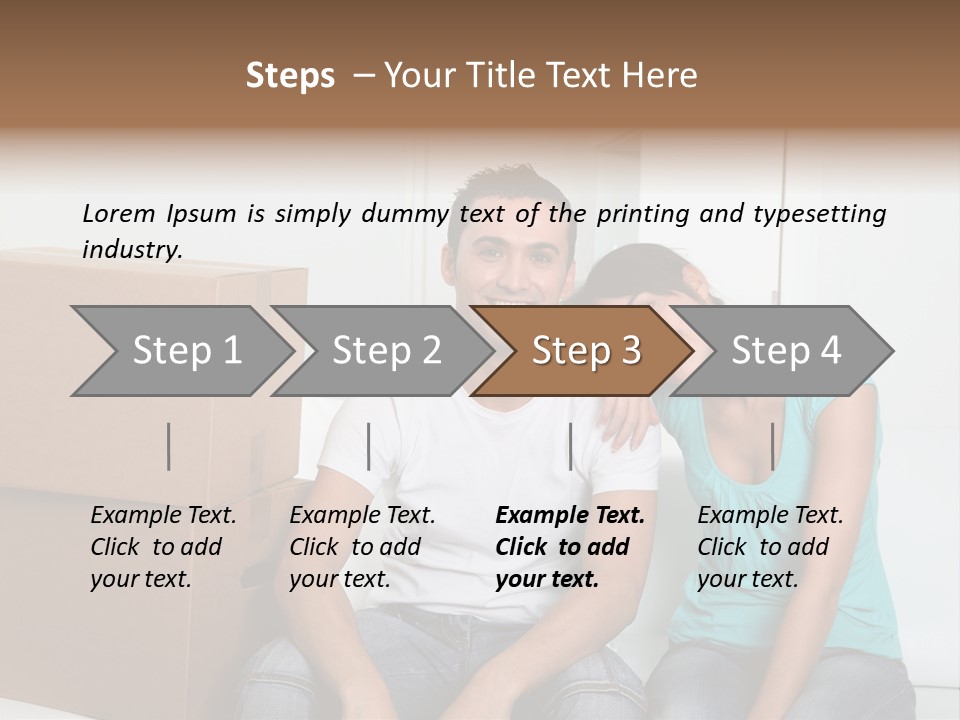 A Man And Woman Sitting On The Floor Next To Boxes PowerPoint Template