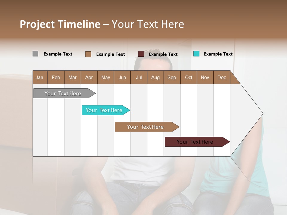 A Man And Woman Sitting On The Floor Next To Boxes PowerPoint Template