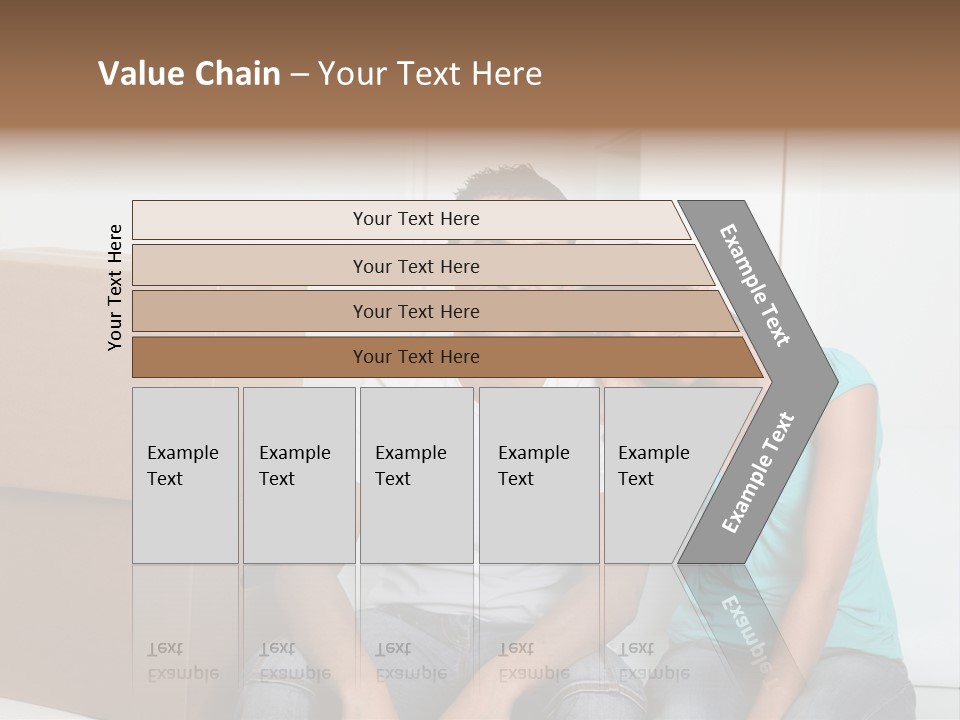 A Man And Woman Sitting On The Floor Next To Boxes PowerPoint Template