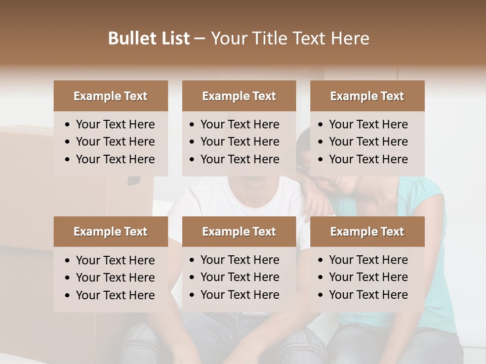 A Man And Woman Sitting On The Floor Next To Boxes PowerPoint Template