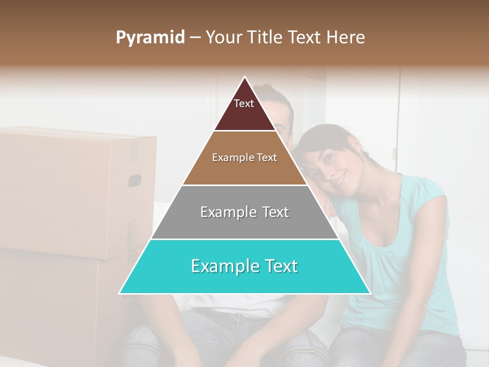 A Man And Woman Sitting On The Floor Next To Boxes PowerPoint Template