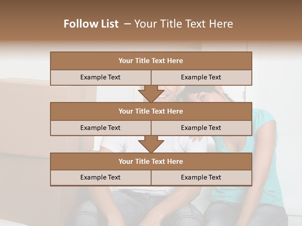 A Man And Woman Sitting On The Floor Next To Boxes PowerPoint Template