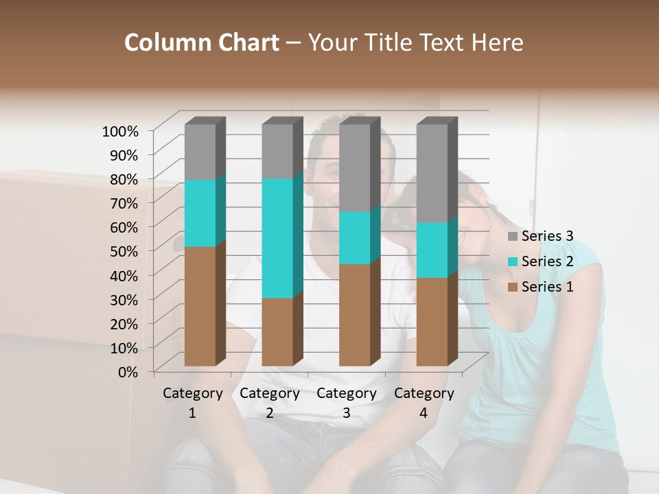 A Man And Woman Sitting On The Floor Next To Boxes PowerPoint Template