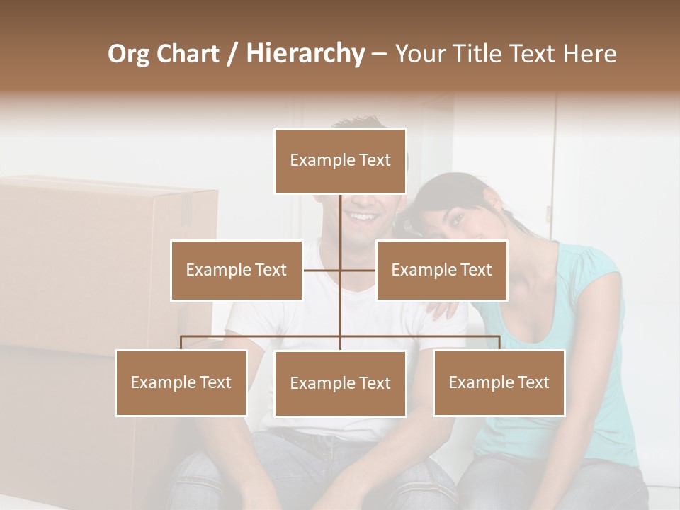 A Man And Woman Sitting On The Floor Next To Boxes PowerPoint Template