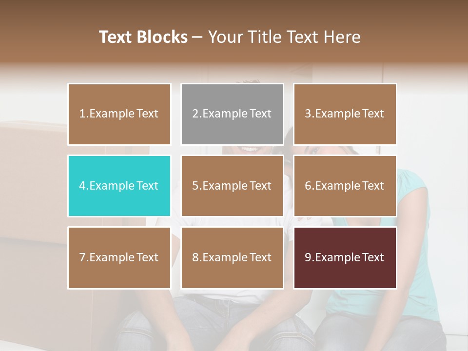 A Man And Woman Sitting On The Floor Next To Boxes PowerPoint Template