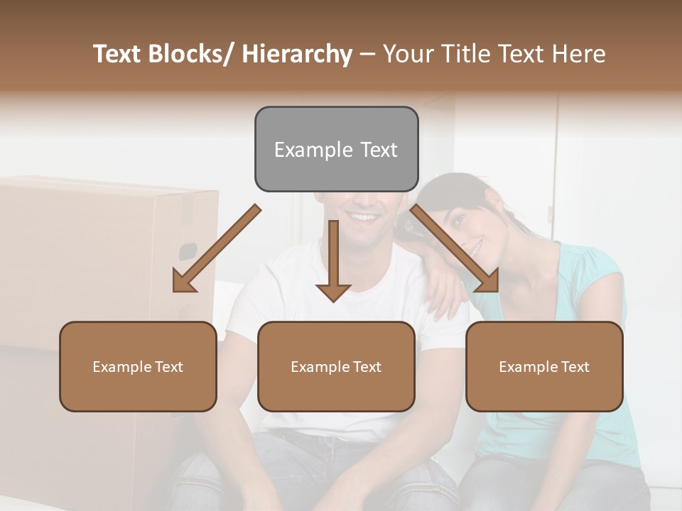 A Man And Woman Sitting On The Floor Next To Boxes PowerPoint Template