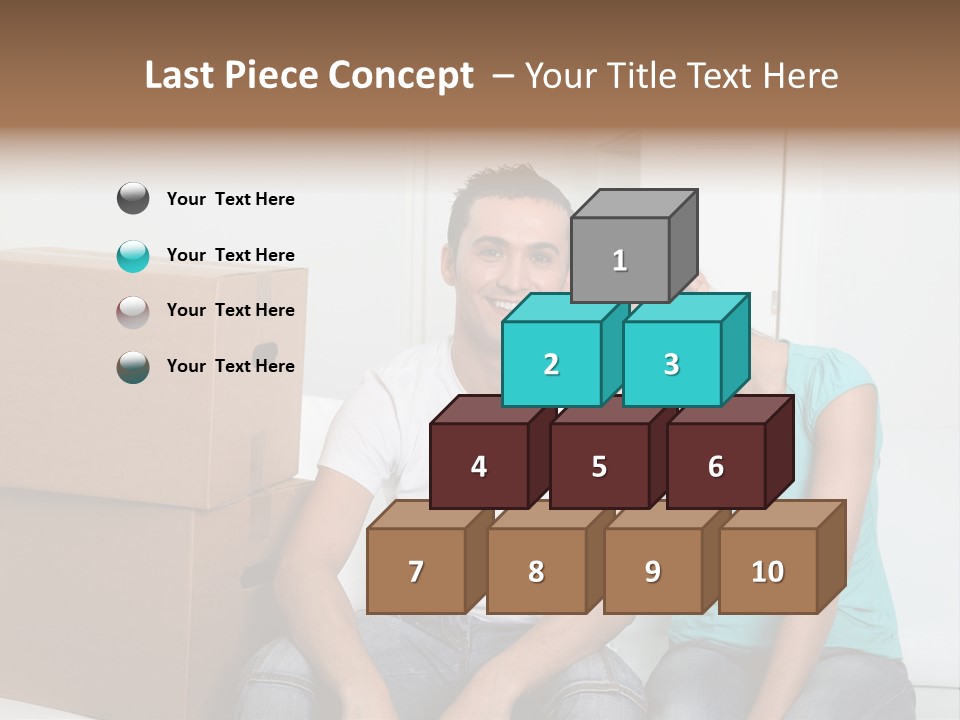 A Man And Woman Sitting On The Floor Next To Boxes PowerPoint Template