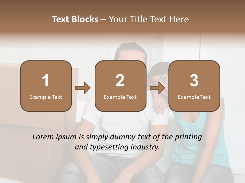 A Man And Woman Sitting On The Floor Next To Boxes PowerPoint Template