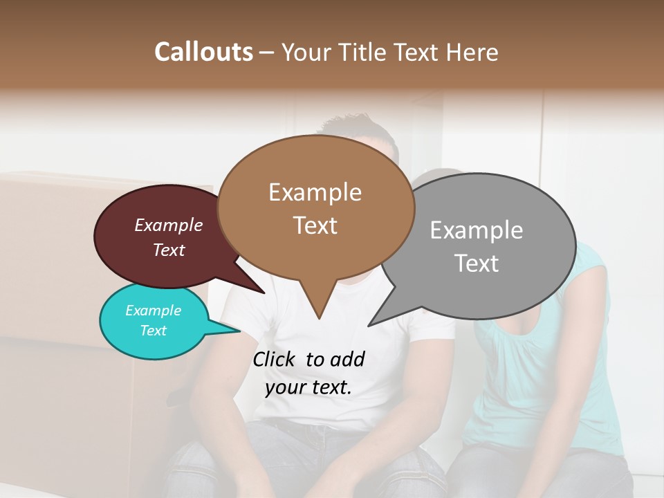 A Man And Woman Sitting On The Floor Next To Boxes PowerPoint Template