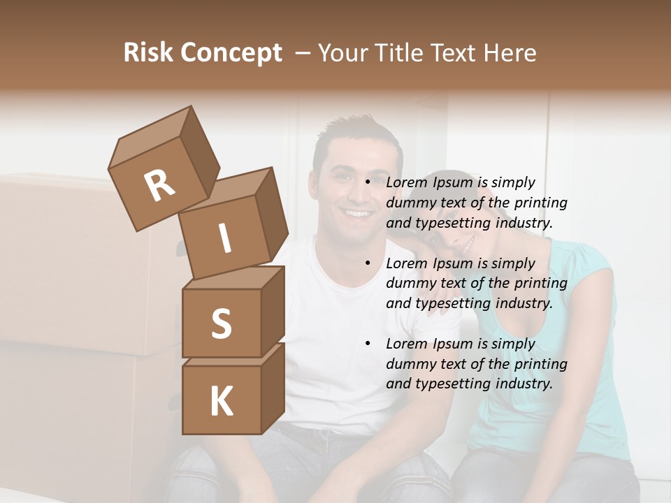 A Man And Woman Sitting On The Floor Next To Boxes PowerPoint Template