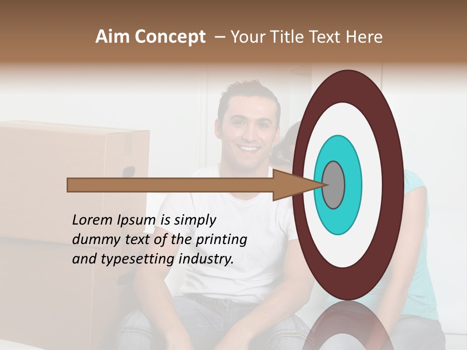 A Man And Woman Sitting On The Floor Next To Boxes PowerPoint Template