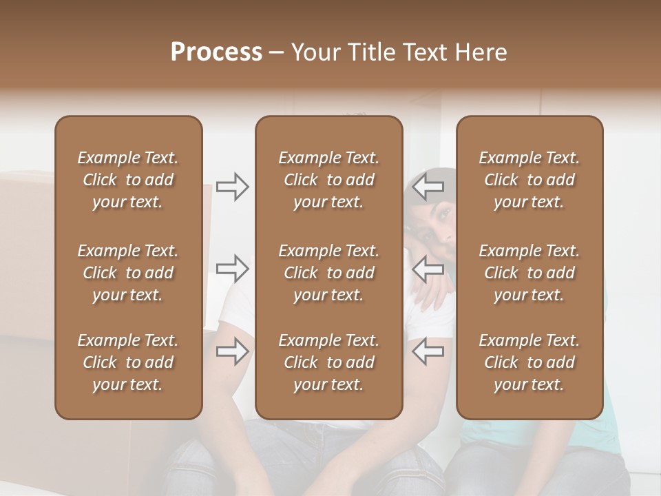 A Man And Woman Sitting On The Floor Next To Boxes PowerPoint Template