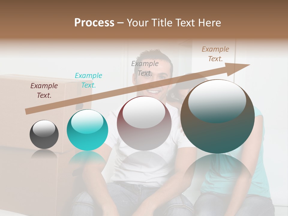 A Man And Woman Sitting On The Floor Next To Boxes PowerPoint Template