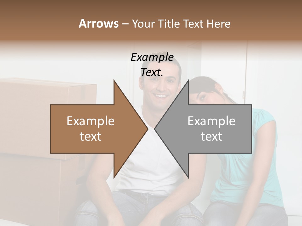 A Man And Woman Sitting On The Floor Next To Boxes PowerPoint Template