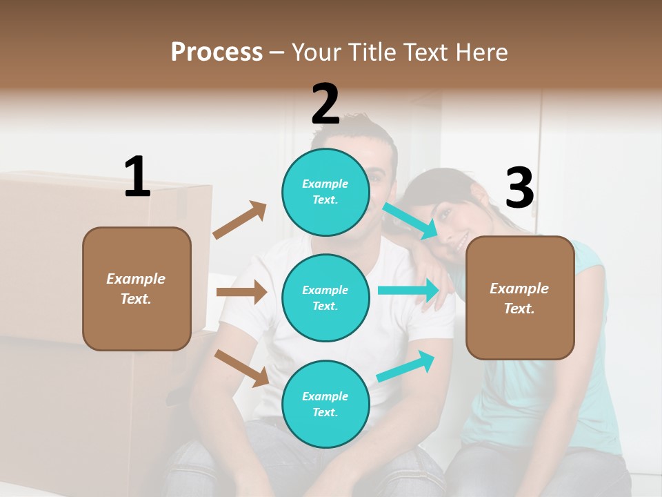 A Man And Woman Sitting On The Floor Next To Boxes PowerPoint Template