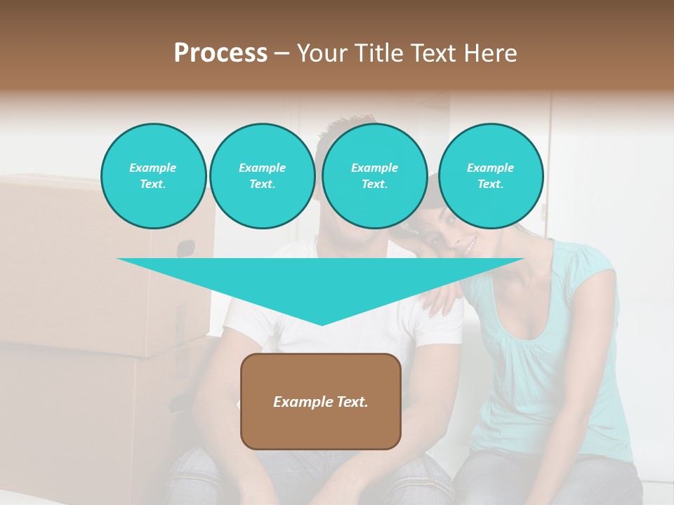 A Man And Woman Sitting On The Floor Next To Boxes PowerPoint Template