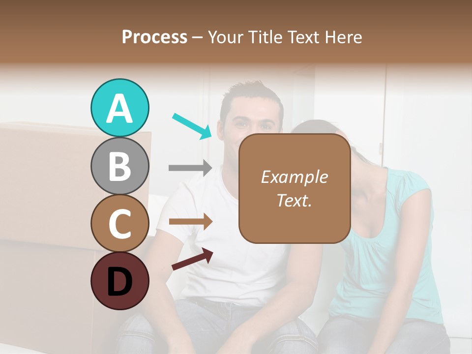 A Man And Woman Sitting On The Floor Next To Boxes PowerPoint Template