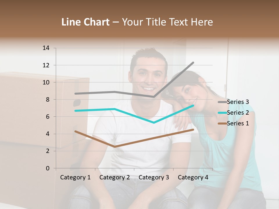 A Man And Woman Sitting On The Floor Next To Boxes PowerPoint Template
