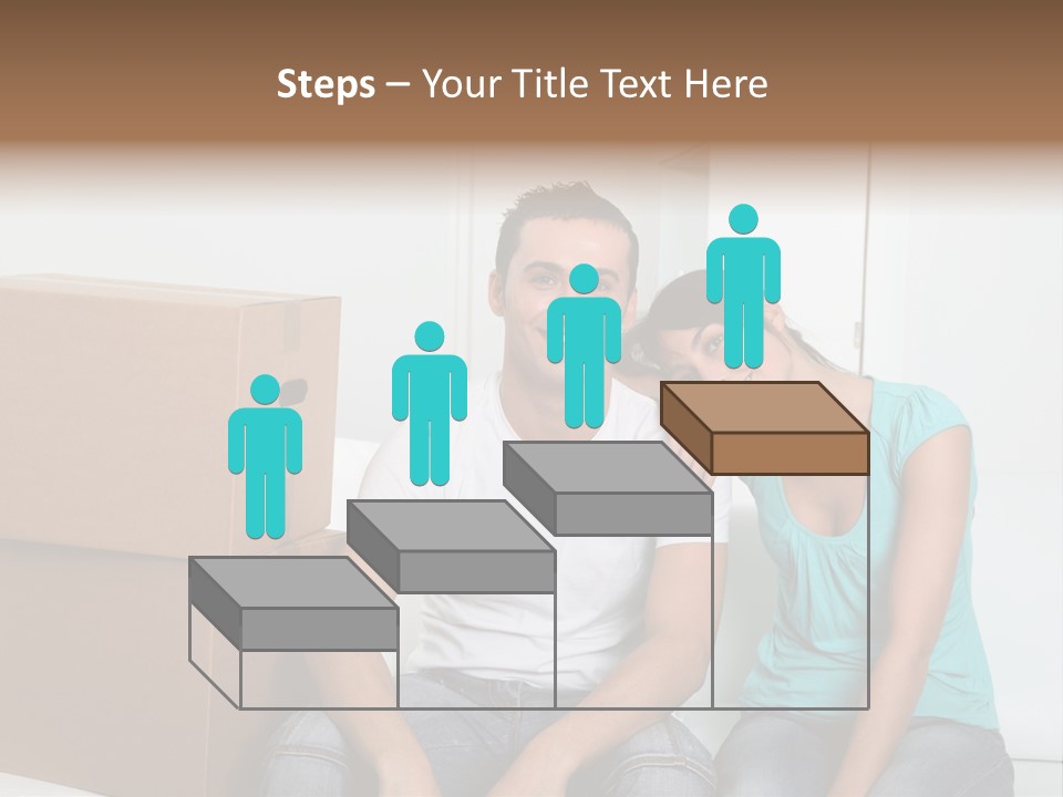 A Man And Woman Sitting On The Floor Next To Boxes PowerPoint Template