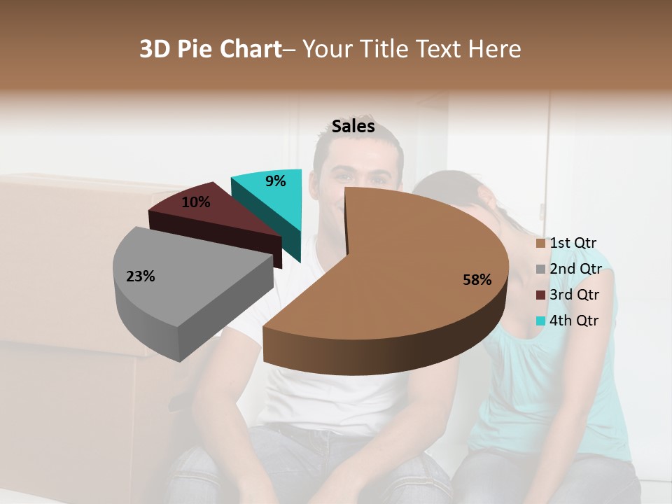 A Man And Woman Sitting On The Floor Next To Boxes PowerPoint Template