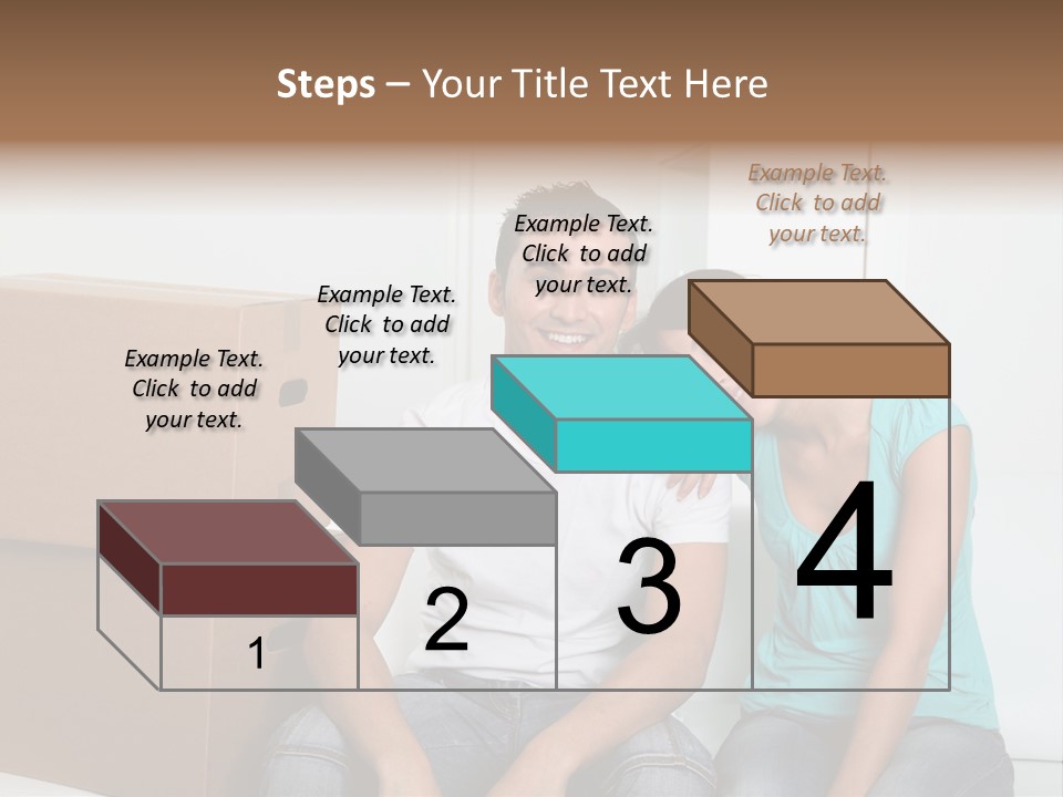 A Man And Woman Sitting On The Floor Next To Boxes PowerPoint Template