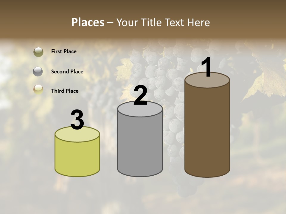 Branch Fruit Grape PowerPoint Template