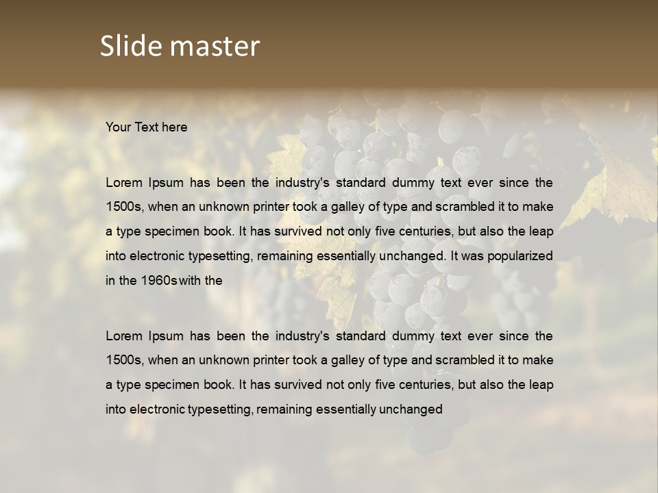 Branch Fruit Grape PowerPoint Template