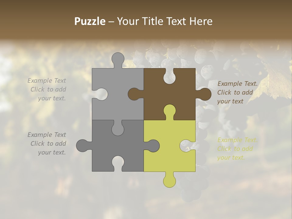 Branch Fruit Grape PowerPoint Template