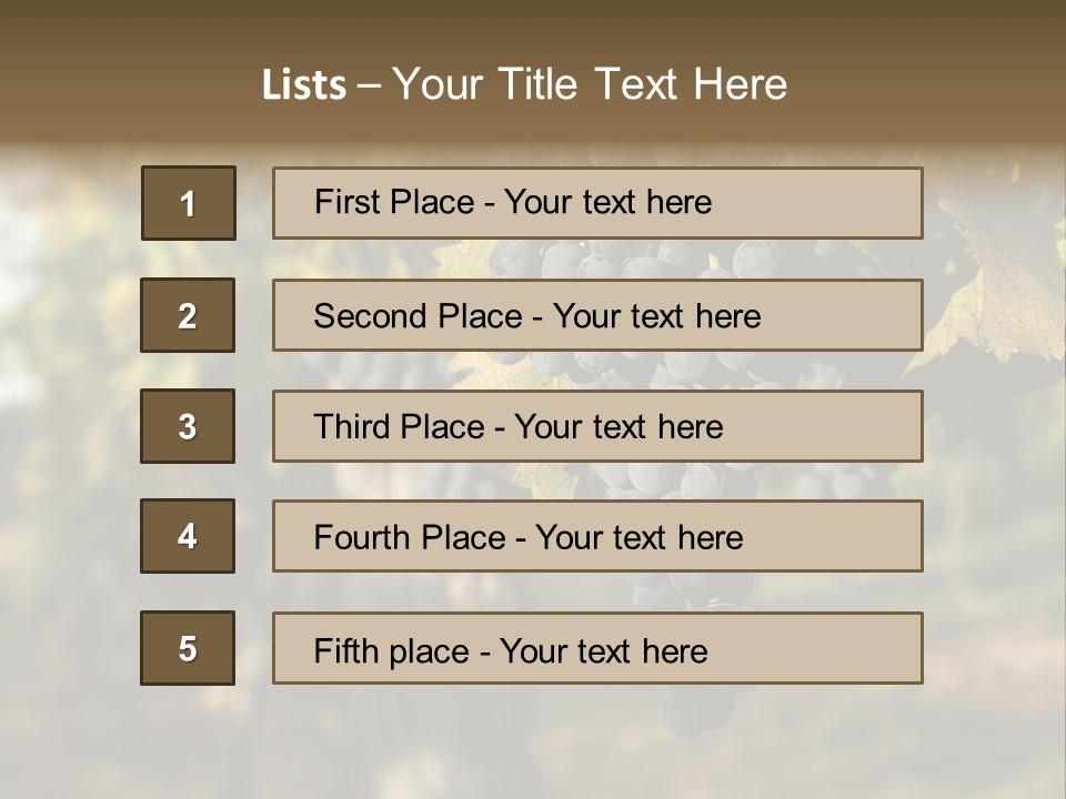 Branch Fruit Grape PowerPoint Template