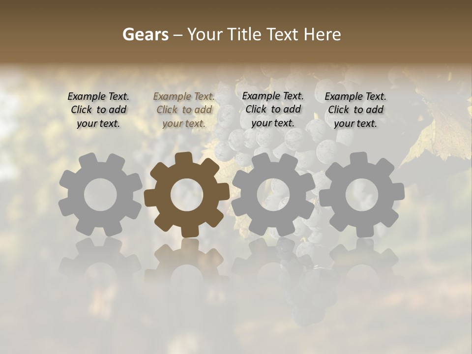 Branch Fruit Grape PowerPoint Template