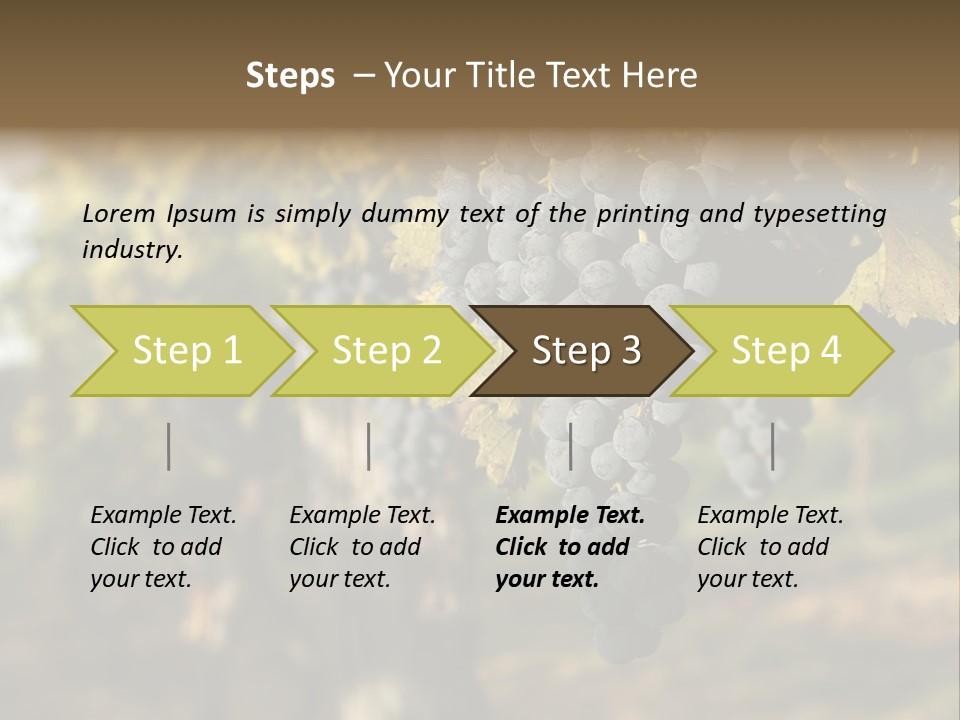 Branch Fruit Grape PowerPoint Template