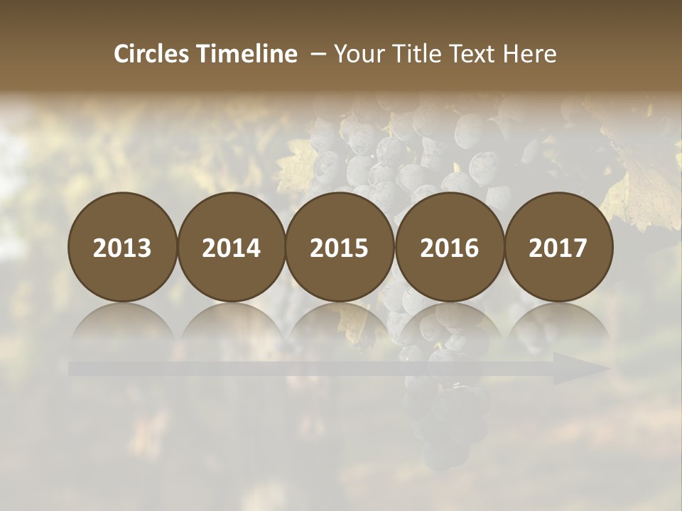 Branch Fruit Grape PowerPoint Template