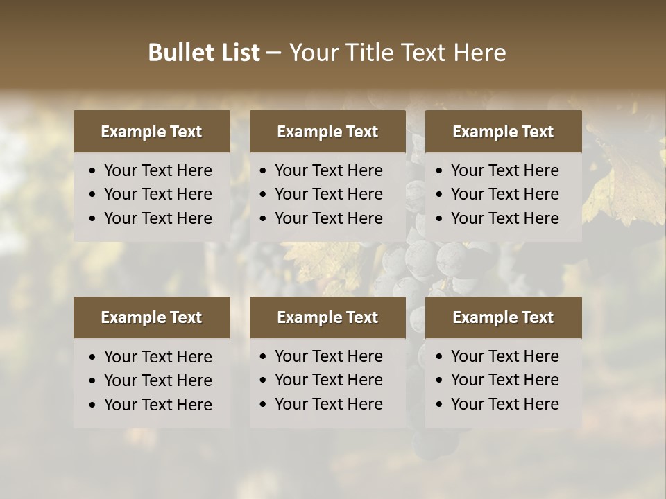 Branch Fruit Grape PowerPoint Template