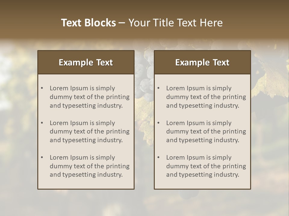 Branch Fruit Grape PowerPoint Template