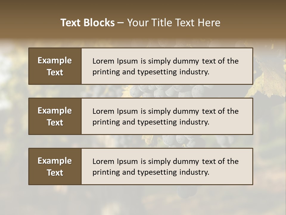 Branch Fruit Grape PowerPoint Template