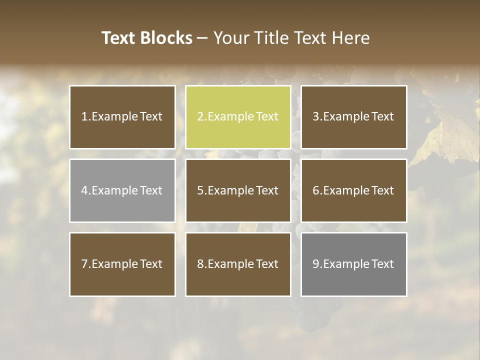 Branch Fruit Grape PowerPoint Template