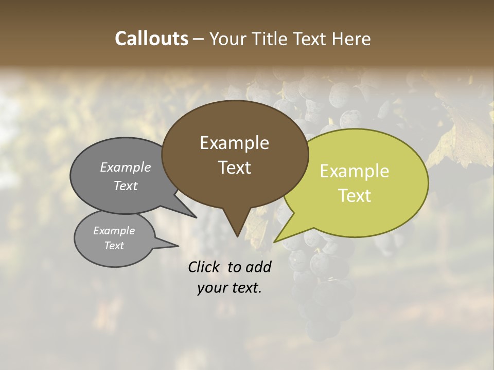Branch Fruit Grape PowerPoint Template