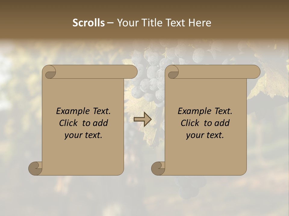 Branch Fruit Grape PowerPoint Template
