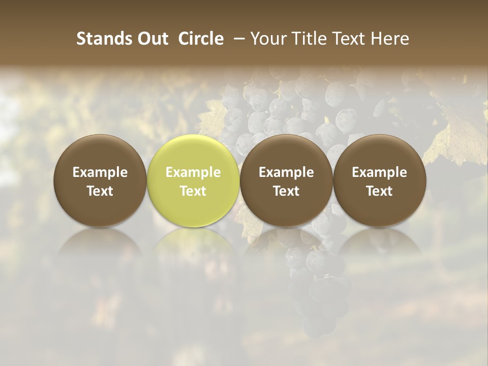 Branch Fruit Grape PowerPoint Template