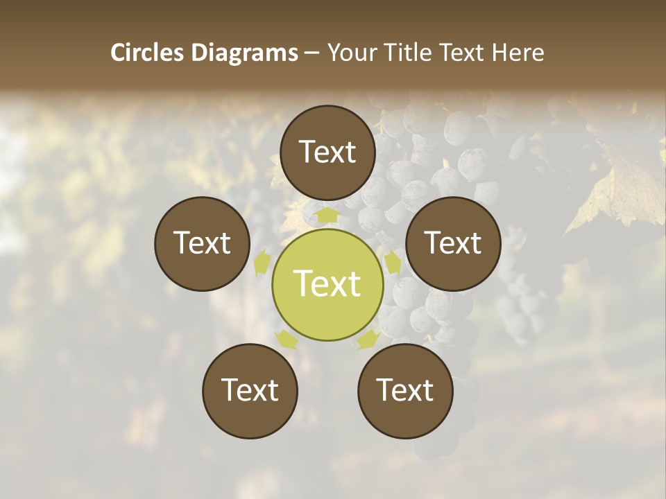 Branch Fruit Grape PowerPoint Template