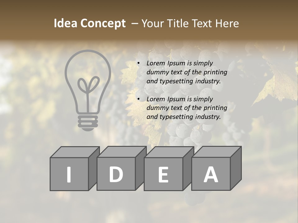 Branch Fruit Grape PowerPoint Template