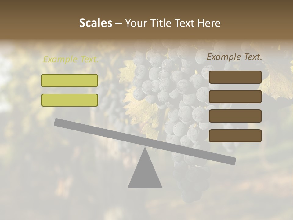 Branch Fruit Grape PowerPoint Template