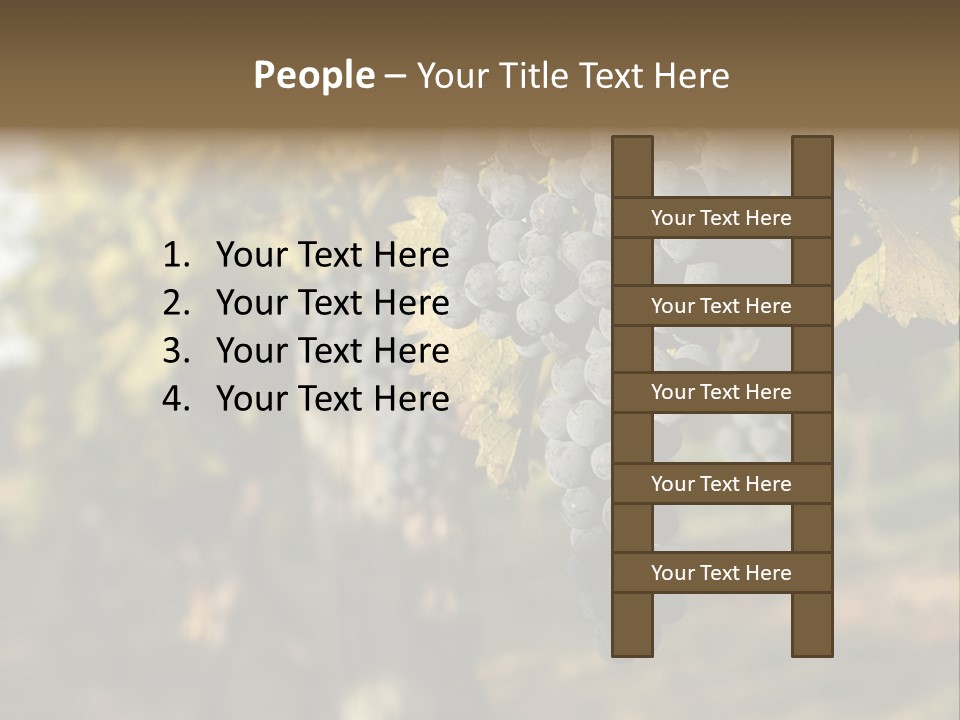 Branch Fruit Grape PowerPoint Template