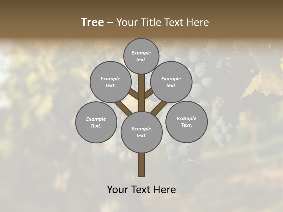 Branch Fruit Grape PowerPoint Template