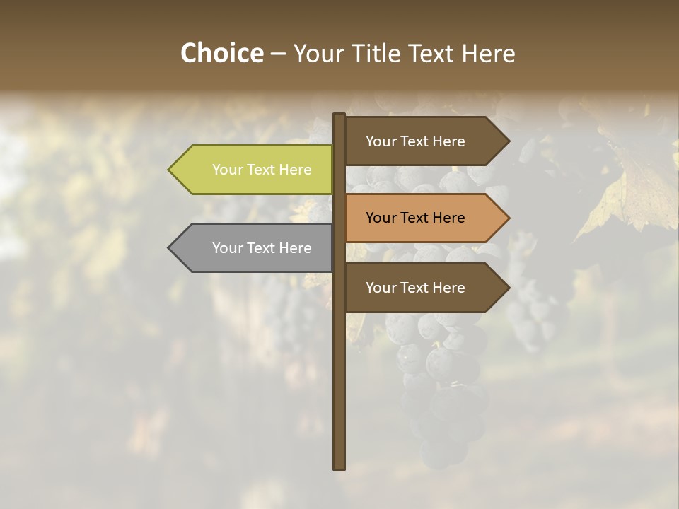 Branch Fruit Grape PowerPoint Template