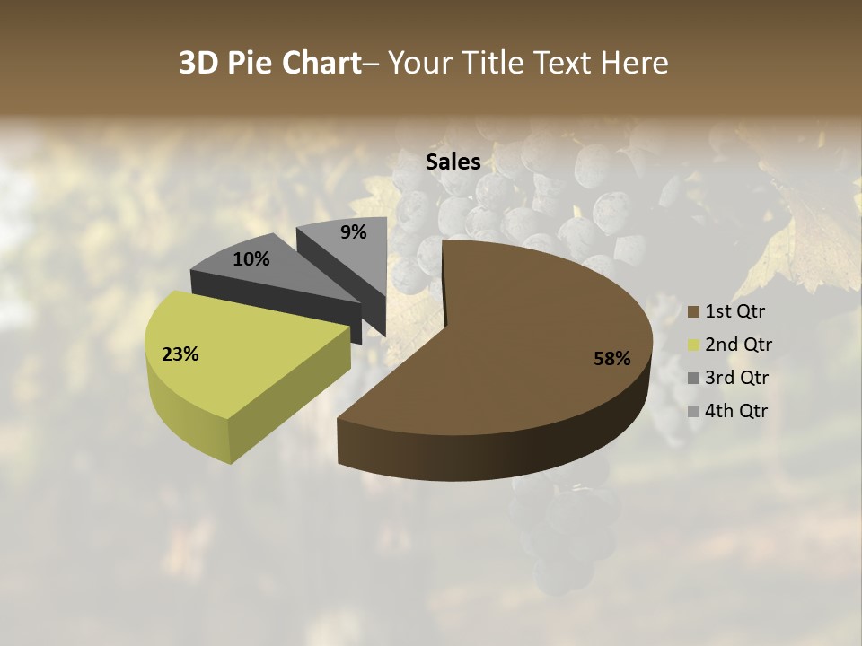 Branch Fruit Grape PowerPoint Template