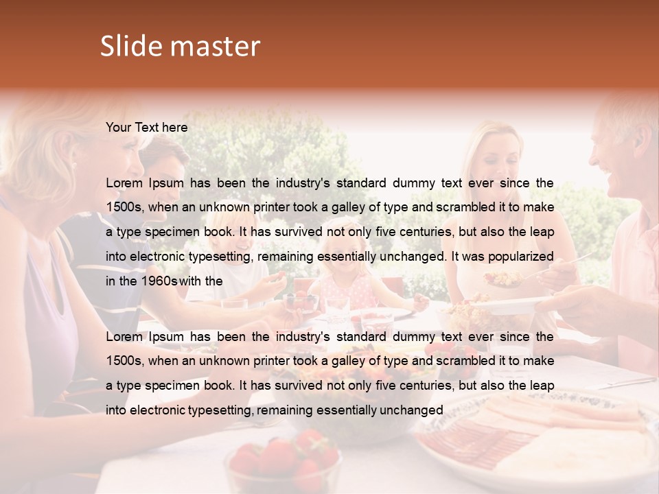 Family Father Caucasian PowerPoint Template