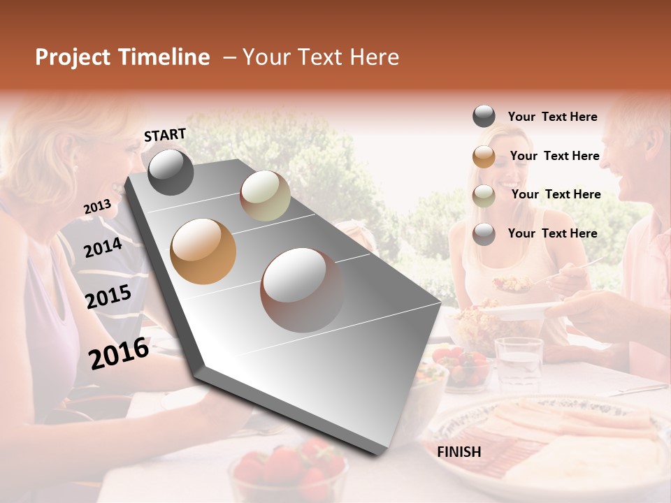 Family Father Caucasian PowerPoint Template