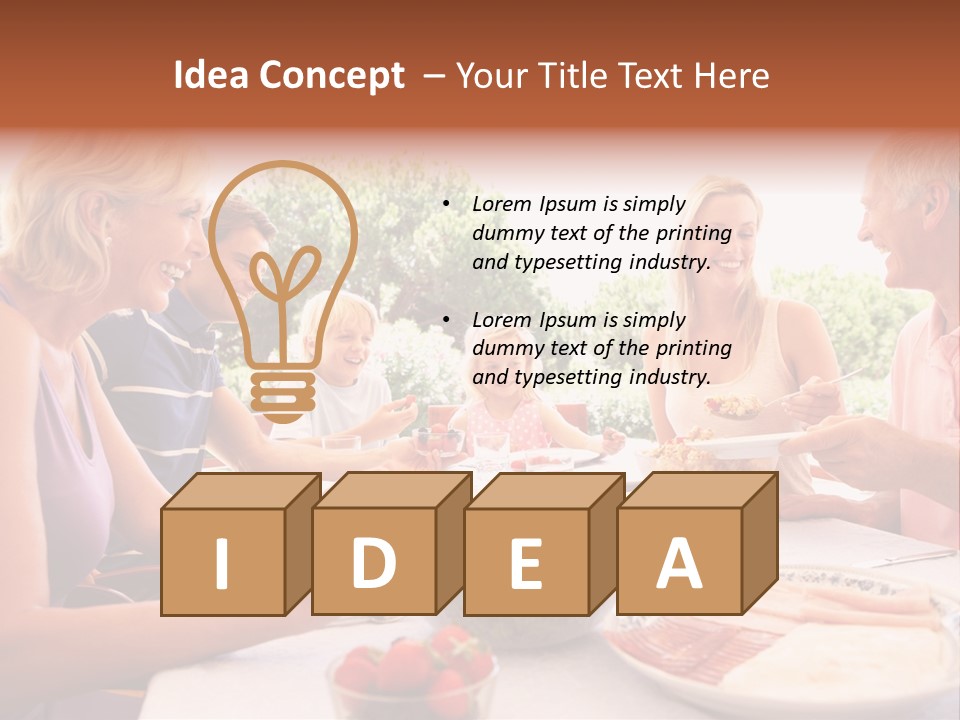 Family Father Caucasian PowerPoint Template