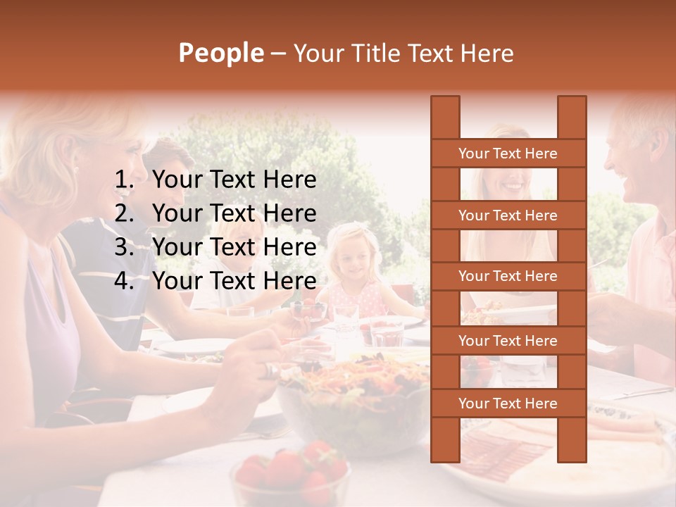 Family Father Caucasian PowerPoint Template